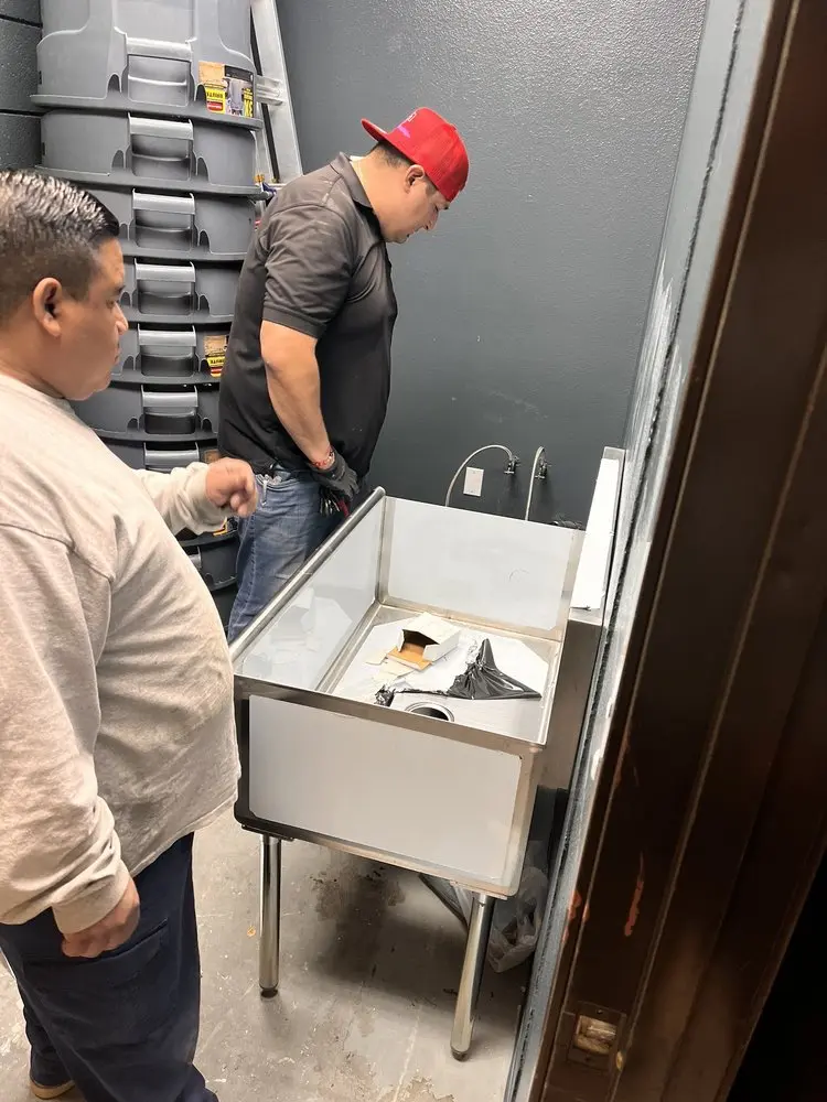 Commercial plumbing and sink installation in San Pablo