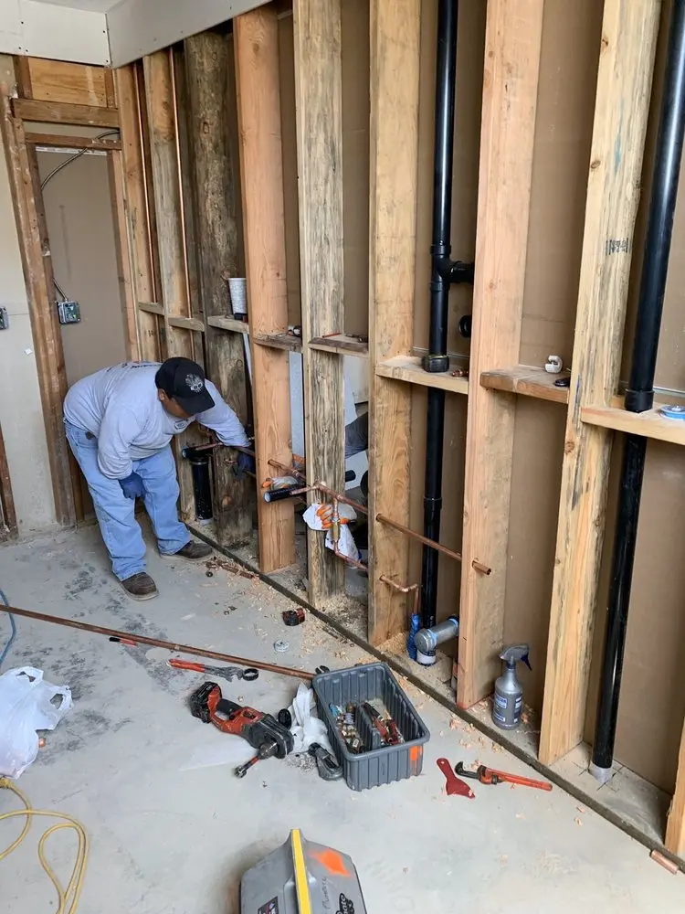 Commercial rough-in plumbing for Gas Line Repair in San Pablo